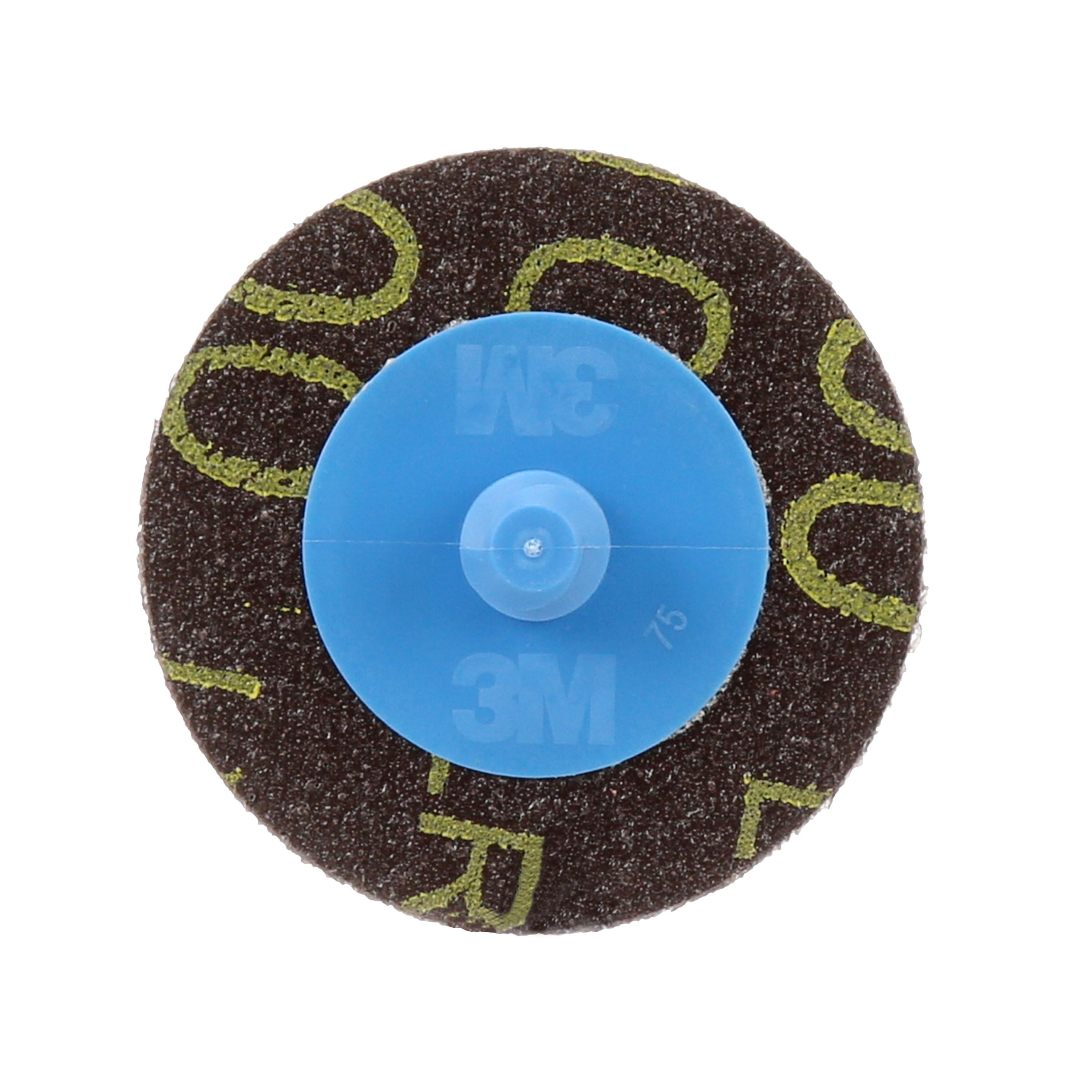 3M 7000000552 777F Abrasive Disc, 2 in Dia Disc, P100 Grit, Fine Grade, Ceramic Abrasive, Type TR Attachment - Coated Abrasive Quick-Change Discs