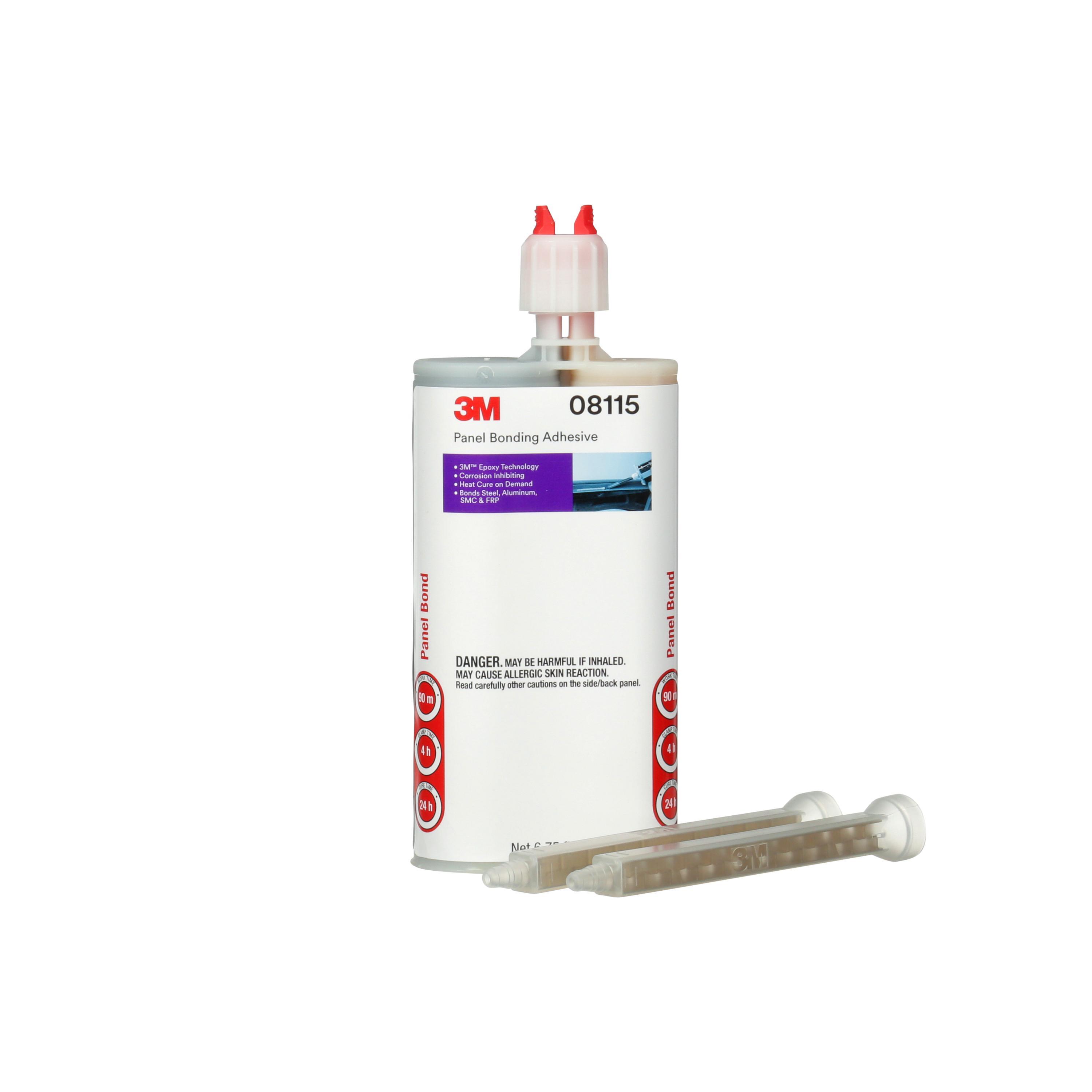 3M 7000000610 8115 Epoxy Adhesive, 2 mL Cartridge, Plastic/Aluminum/Steel/FRP/SMC, 24 hr Curing - Adhesives