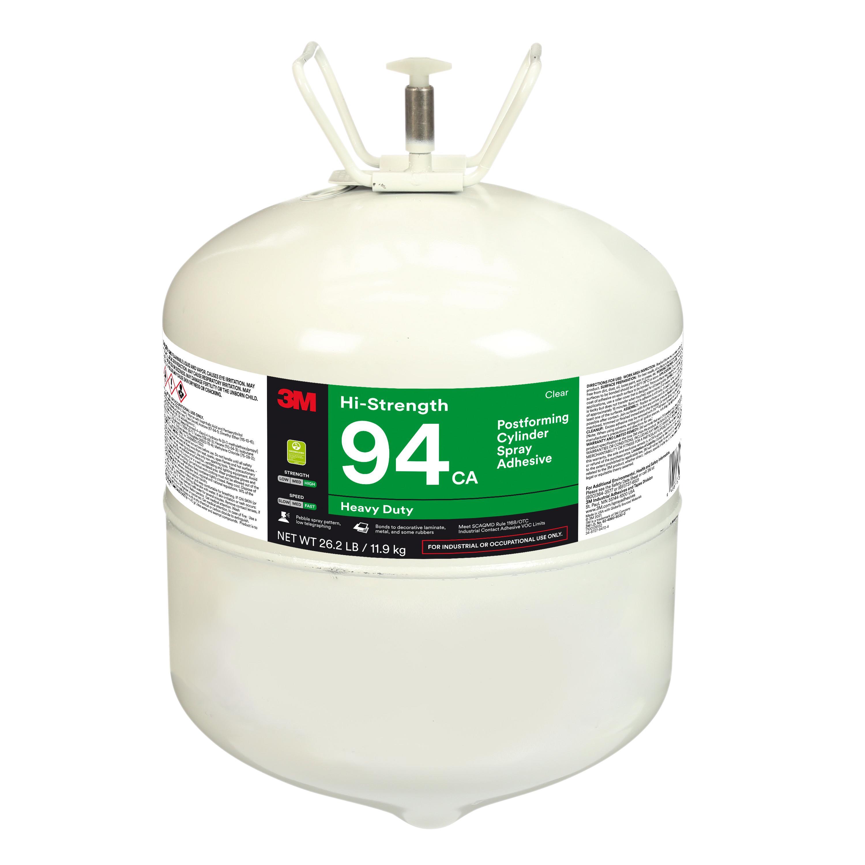 3M 7100139132 94 CA Hi-Strength Spray Adhesive, 26.2 lb Cylinder, Transparent - Spray Adhesives