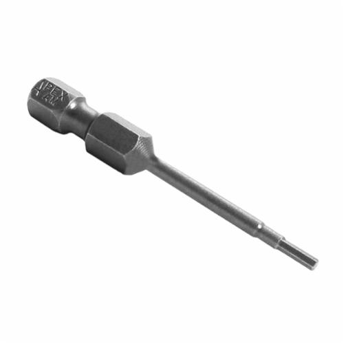 Apex AM-8MM Socket Head Power Drive Bit, 8 mm Hex Point, 1-15/16 in OAL, Steel - Screwdriver Bit