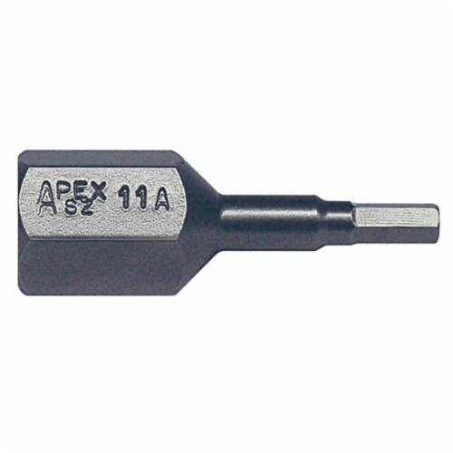 Apex SZ-11-A Socket Head Insert Bit, 5/32 in Hex Point, 1-3/8 in OAL, Steel - Screwdriver Bit