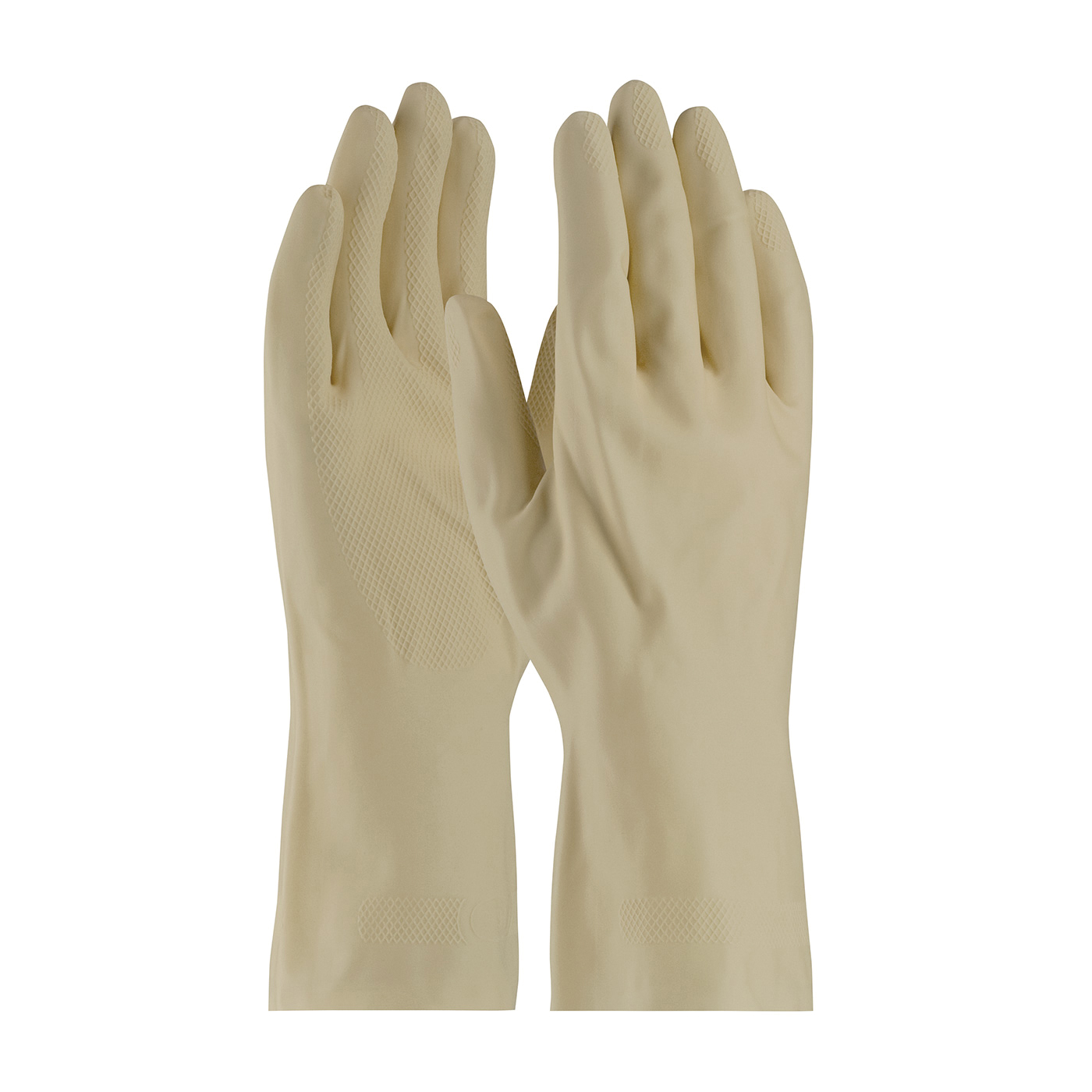 Assurance 47-L171N/L Chemical-Resistant Gloves, L, Natural Rubber Latex, Natural, Unlined Lining, 11.8 in L, Resists: Abrasion, Cut, Puncture and Tear, Unsupported Support, Straight Cuff, 18 mil THK - Chemical Resistant Gloves