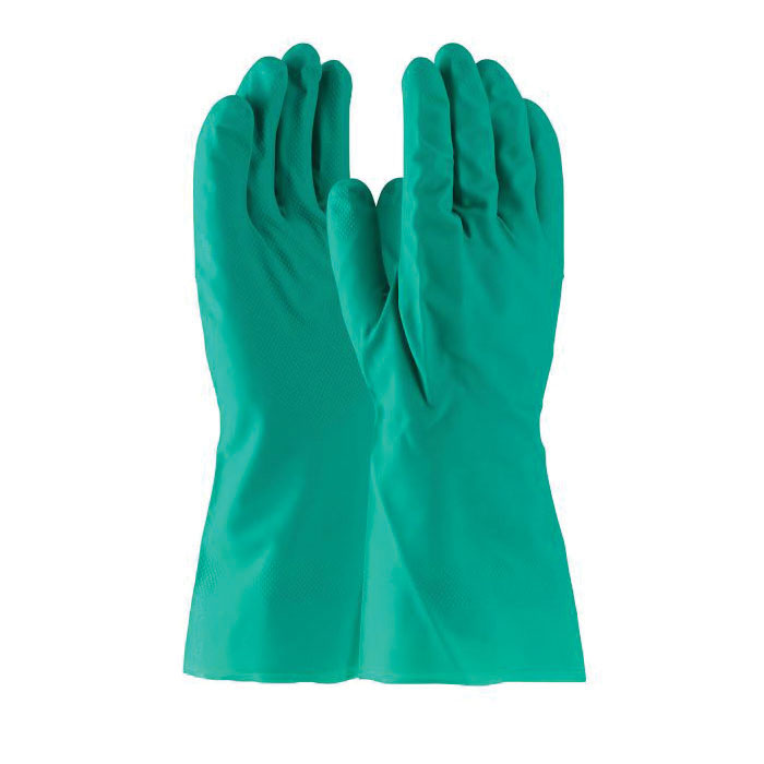 Assurance 50-N110G/XL Lightweight Chemical-Resistant Gloves, XL, Ambidextrous Hand, Nitrile, Green, Unlined Lining, 13 in L, Resists: Abrasion, Chemical and Puncture, Unsupported Support, Straight Cuff, 11 mil THK - Chemical Resistant Gloves