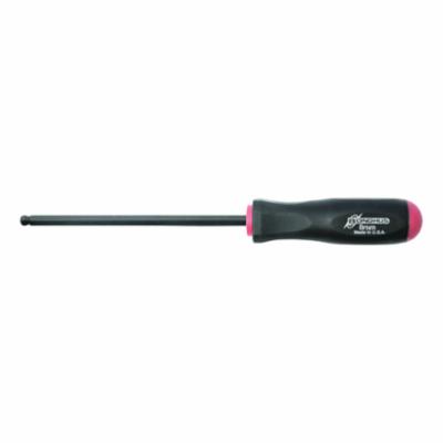 Bondhus 10672 Standard Length Screwdriver, 8 mm BallDriver Point, 286 mm OAL, Rubber Handle, ProGuard - Standard Screwdrivers