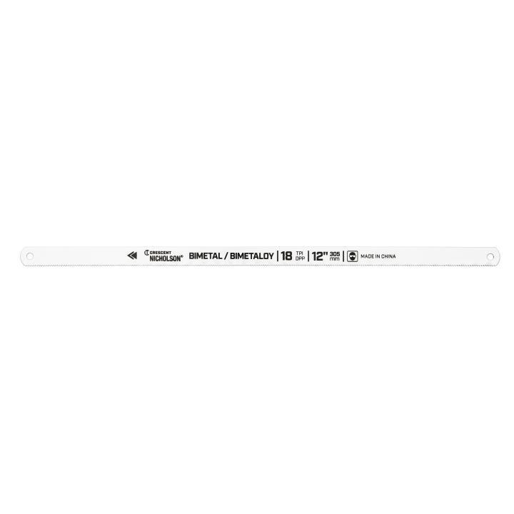 Crescent 62749N-02 Hacksaw Blade, 0.5 in W Blade x 12 in L Blade, Steel Cutting Edge, 24 TPI, Bi-Metal Blade - Hacksaw & Hand Saw Blades