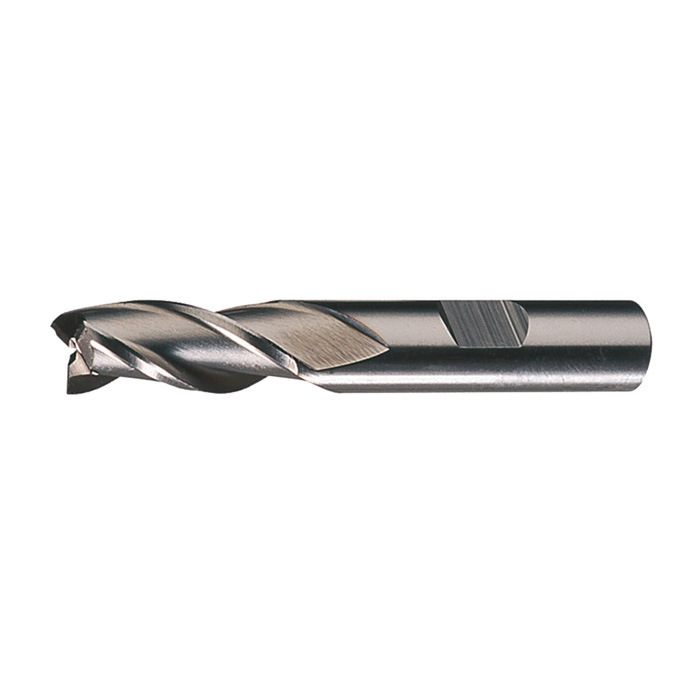Cleveland C39651 HG-3 Center Cutting General Purpose Single End Square End End Mill, 1/2 in Dia Cutter, 1-1/4 in Length of Cut, 3 Flutes, 1/2 in Dia Shank, 3-1/4 in OAL, Bright - Square End Mills