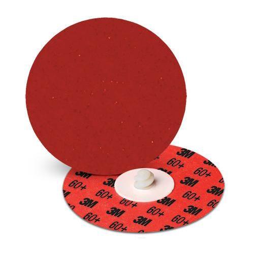 Cubitron II 7000045172 Durable Edge Abrasive Disc, 3 in Dia Disc, 60+ Grit, Medium Grade, Precision Shaped Ceramic Abrasive, Type TR Attachment - Coated Abrasive Quick-Change Discs