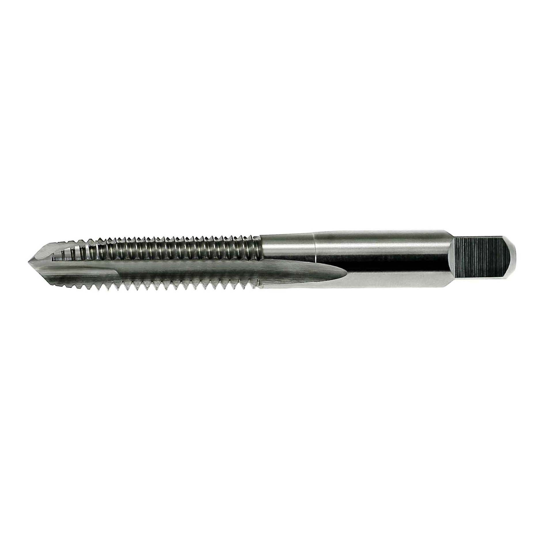 Drillco 285A160B 2850 Spiral Point Tap, Right Hand Cutting, M16x1.5 Thread, D6 Thread Limit, Plug Chamfer, 3 Flutes, Bright, HSS - Spiral Point Taps