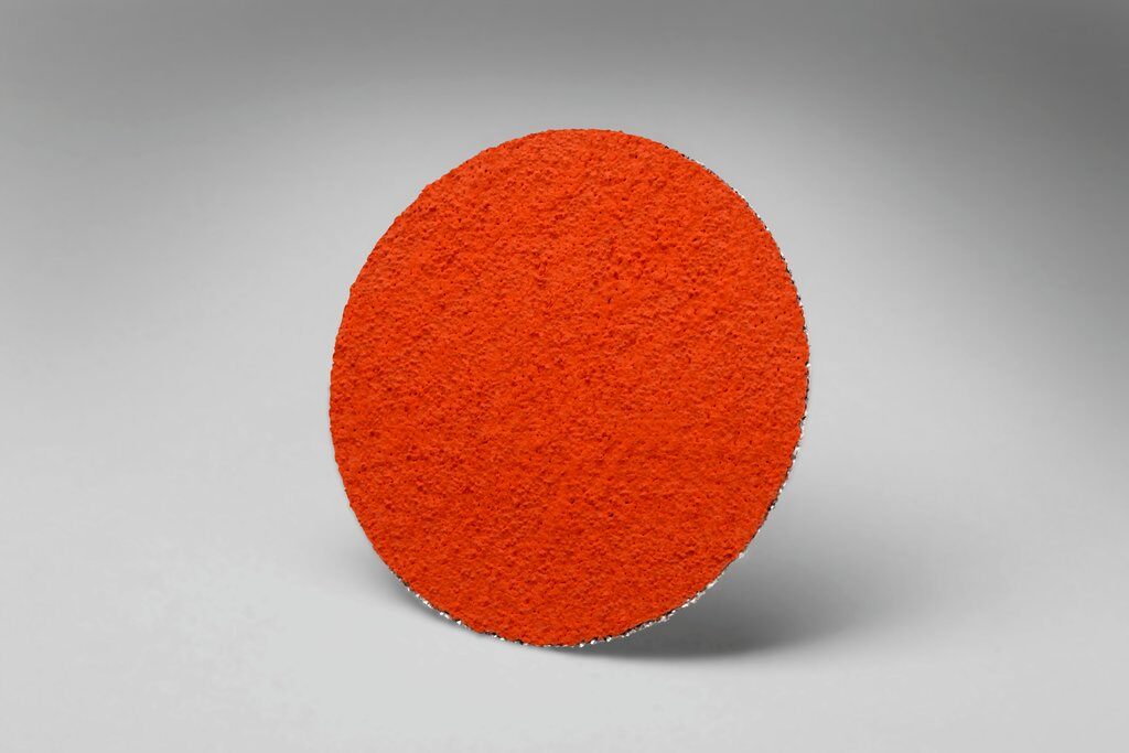 3M 7000000552 777F Abrasive Disc, 2 in Dia Disc, P100 Grit, Fine Grade, Ceramic Abrasive, Type TR Attachment - Coated Abrasive Quick-Change Discs