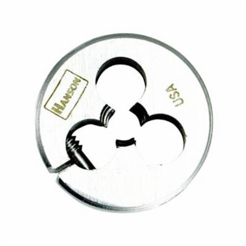 Irwin Hanson 3823 Adjustable Round Threading Die, 1/4-28 Thread UNF Thread, 1 in OD Die, High Carbon Steel - Round Dies