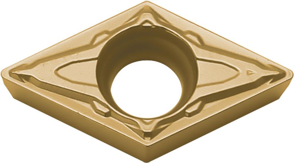 KYOCERA TMH00421 2-Cutting Edge Indexable Turning Insert With 1-Sided Chipbreaker, Hole, 40 to 60 deg Countersink, ANSI Code: DCMT32505PPCA025P, DCMT Insert, Material Grade: P, #32505 Insert, Rhombic Shape, 11 Seat, Positive Rake, Neutral Cutting - Turning Inserts