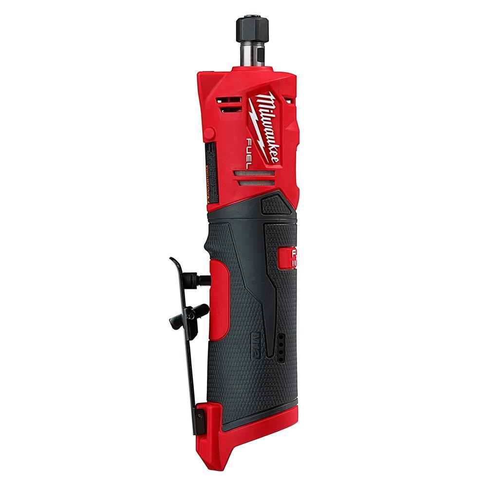 Milwaukee M12 FUEL 2486-20 Cordless Die Grinder, 12 V, Li-Ion Battery, Black/Red - Cordless Die Grinders