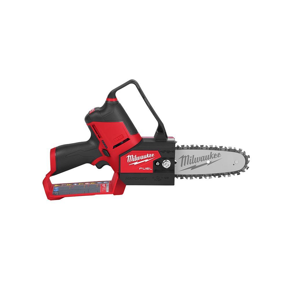 Milwaukee 2527-20 M12 FUEL HATCHET Cordless Rust-Resistant Pruning Saw, 6 in Bar L Bar/Chain, 12 V, 4 Ah Li-Ion Battery - Cordless Chain Saws