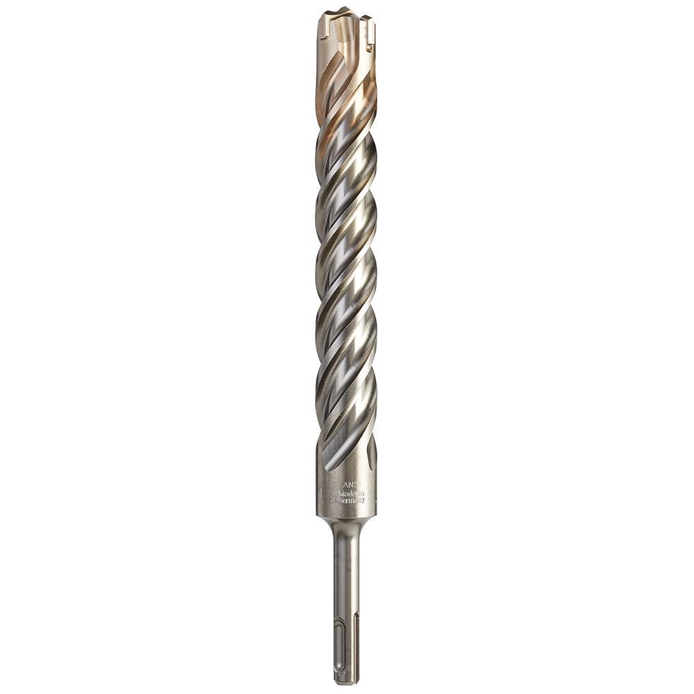 Milwaukee MX4 48-20-7240 4-Cutter Rotary Hammer Drill Bit, 1 in Drill Bit, 25/64 in, 8 in D Cutting, Carbide Cutting Edge, 10 in OAL - Hammer Drill Bits