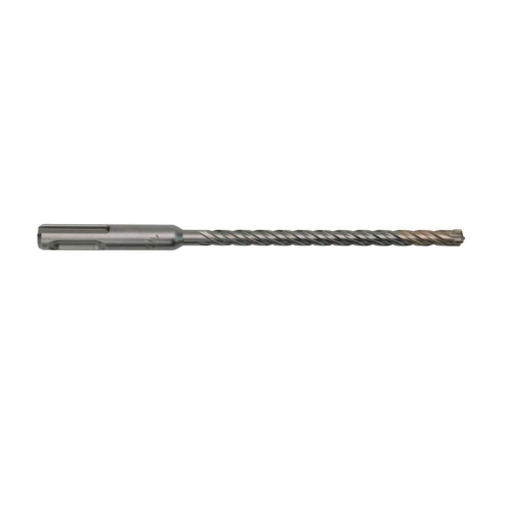 Milwaukee MX4 48-20-7331 4-Cutter Rotary Hammer Drill Bit, 1/4 in Drill Bit, 25/64 in, 4 in D Cutting, Carbide Cutting Edge, 6 in OAL - Hammer Drill Bits