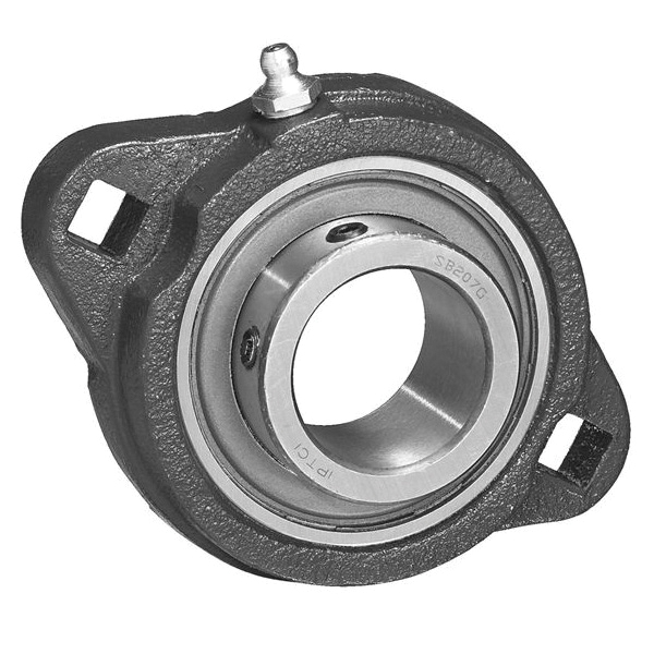 IPTCI Bearings SBLF 206 19 G H4 Relubricatable Standard Duty Flange Block Bearing With Type-K Seal, 1-3/16 in Dia Bore, 3-9/16 in L Bolt Center-to-Center, 2-Bolt Flange Mount, 4-7/16 in OAL/Dia - Flange Mount Ball Bearing Units