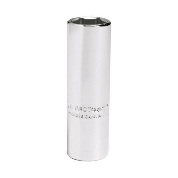 Proto TorquePlus J4713LM Deep Length Socket, Metric, 1/4 in Square Drive, 13 mm - Sockets