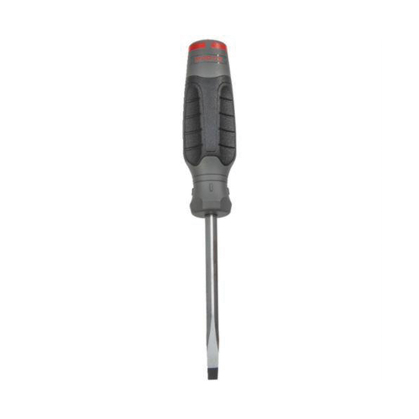 Proto DuraTek JCP1804R Screwdriver, 1/8 in Cabinet/Slotted Point, Alloy Steel Shank, 7-5/16 in OAL, Black Oxide/Polished Chrome, ASME B107.15 - Standard Screwdrivers