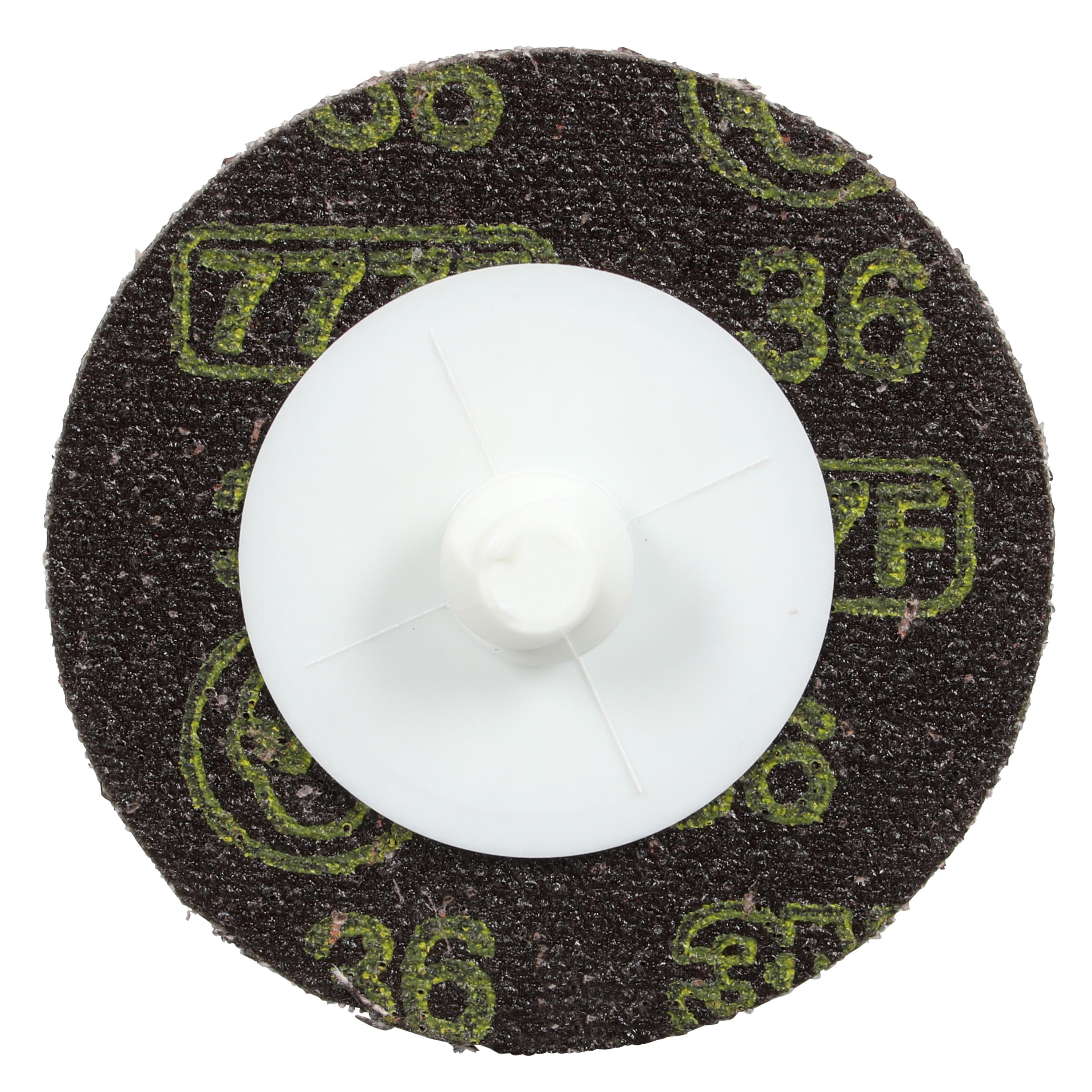 Roloc 7000000549 Abrasive Disc, 2 in Dia Disc, 36 Grit, Very Coarse Grade, Ceramic Abrasive, Type TR Attachment - Coated Abrasive Quick-Change Discs