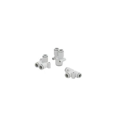 SMC KQ2H04-00A KQ2 Straight Connector, 4 in Nominal, Push-In End Style, Brass - Pneumatic Connectors