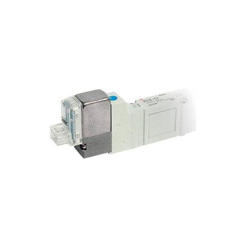 SMC SY9120-5DZ-03T SY9000 5-Port Solenoid Valve, 3/8 in Nominal, NPTF End Style, 0.15 to 0.7 MPa Pressure, 2.5 Cv Flow Rate, Die Cast Aluminum Body - Solenoid Valves