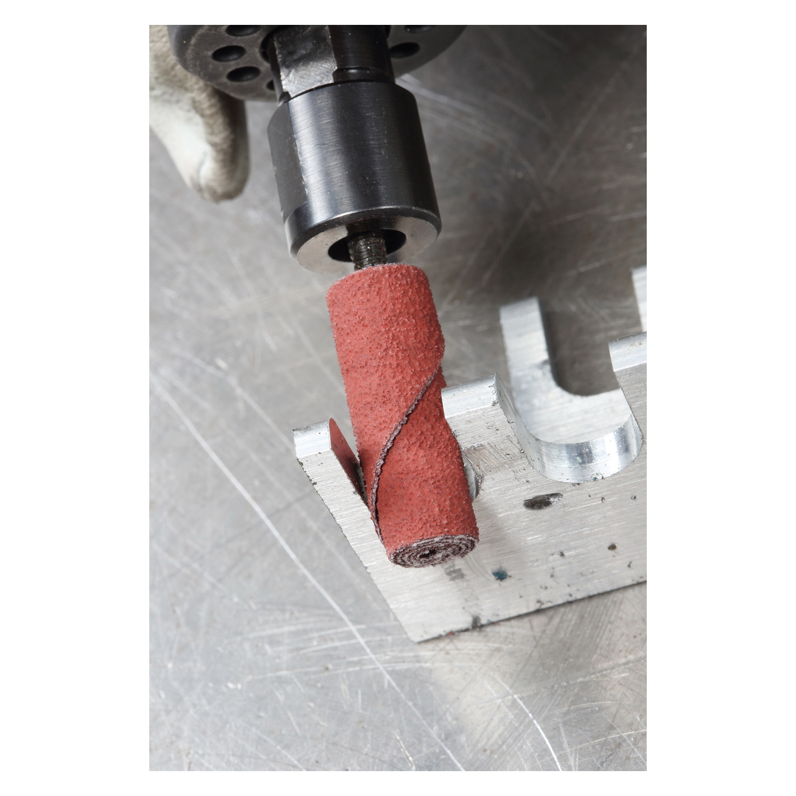 Standard Abrasives 7100103127 Straight Cartridge Roll, 3/8 in Dia x 1-1/2 in OAL, 1/8 in Dia Pilot Hole, 40 Grit, Aluminum Oxide Abrasive - Cartridge Rolls