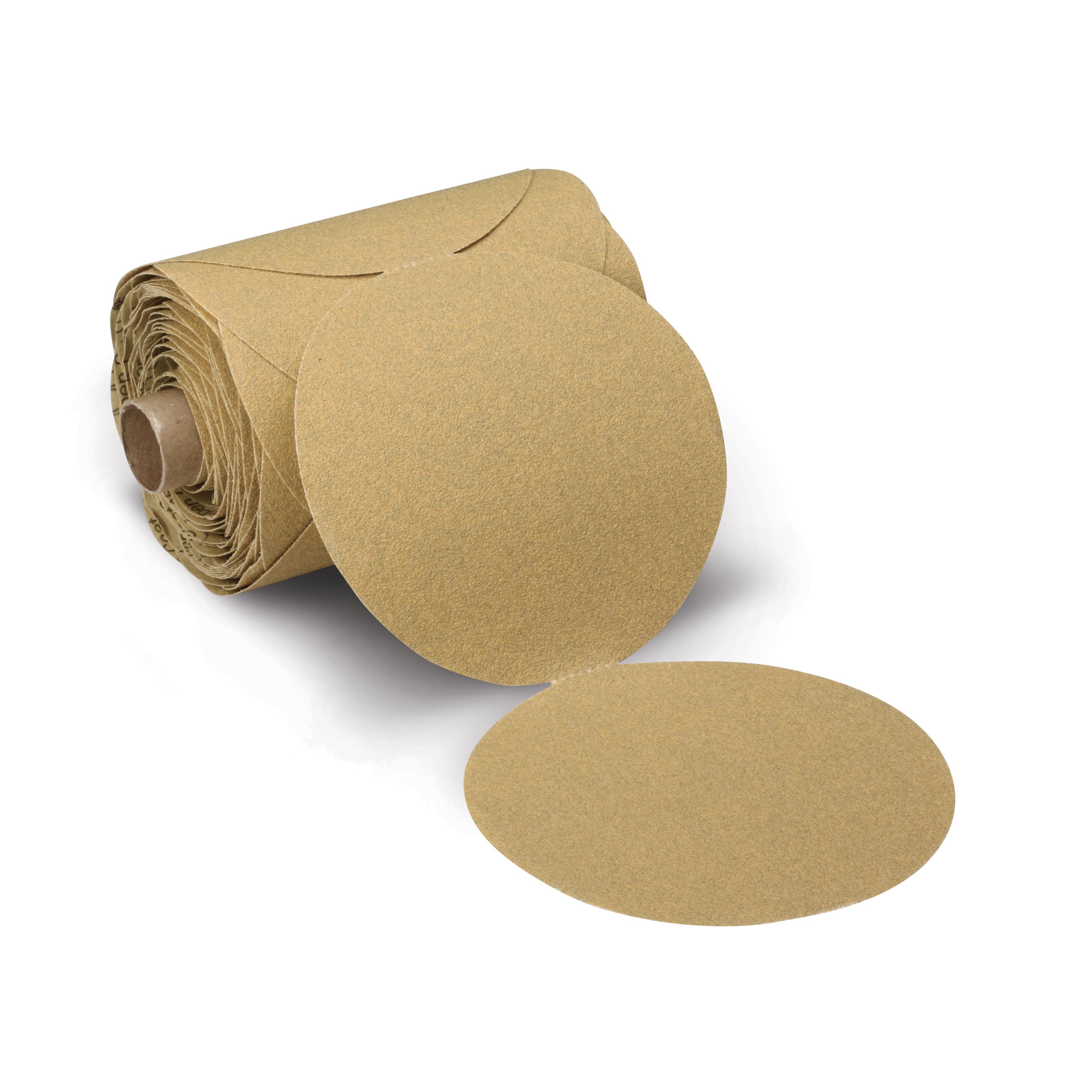 Stikit 7000119558 Roll Paper Disc, 6 in Dia Disc, P320 Grit, Very Fine Grade, Aluminum Oxide Abrasive, Paper Backing - Coated Abrasive Adhesive-Backed/PSA Discs