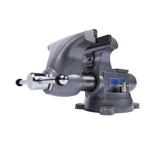 Wilton Tradesman WL9-28808 Round Channel Vise, Serrated/Reversible Jaw, 6-3/4 in Jaw Opening, 8 in W Steel Jaw, 4-3/4 in D Throat - Bench Vises