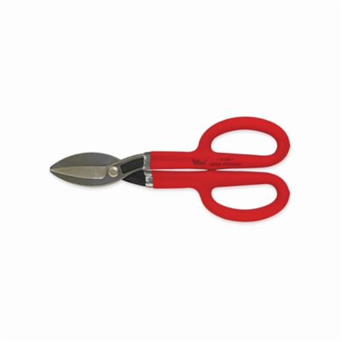 CrescentA9N Tinner Snip, 20 ga Low Carbon Steel Cutting, 3 in L of Cut, Straight/Wide Curve Snip, Drop Forged Tool Steel Blade, Cushioned Grip - Snips
